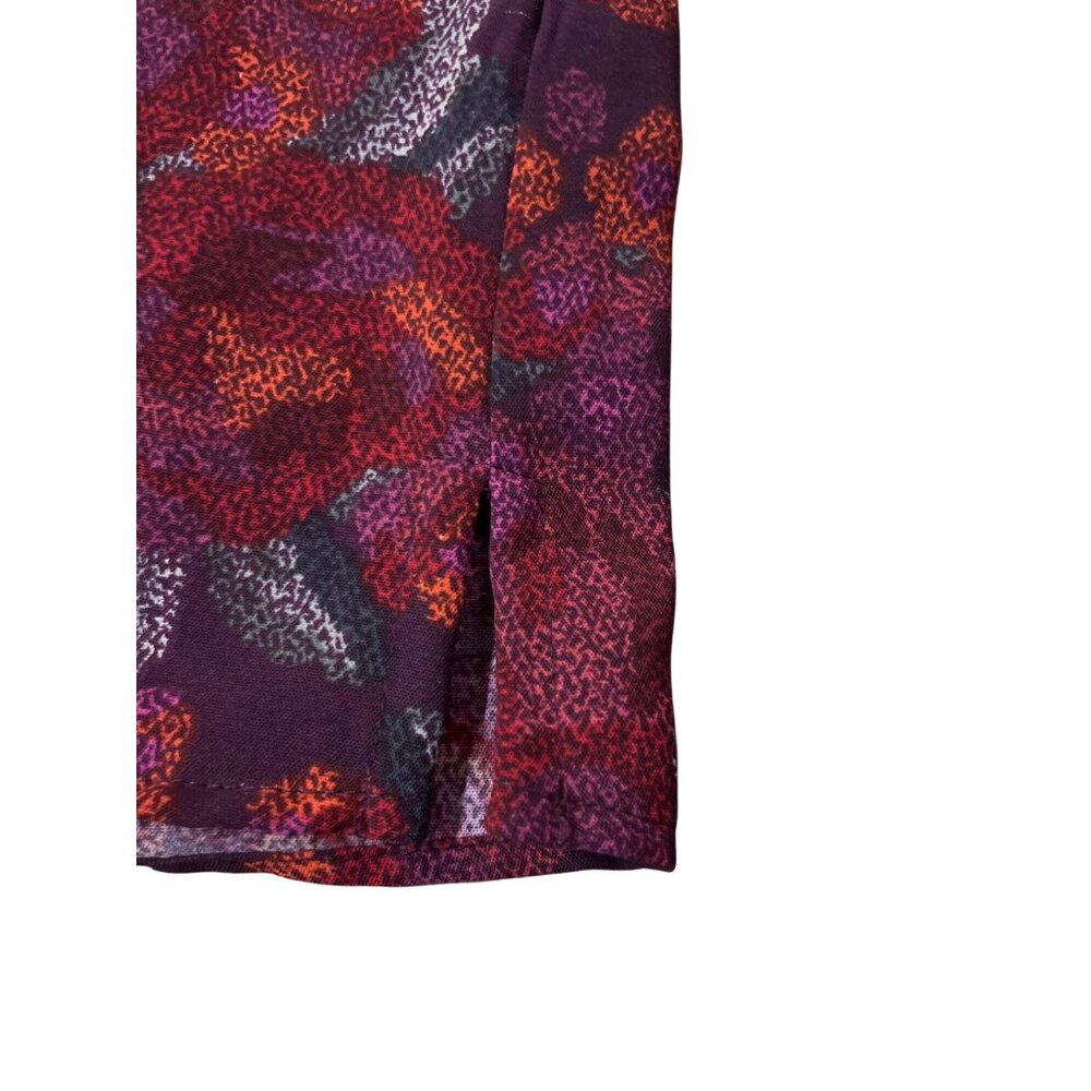 Christopher & Banks Women’s Blouse S Burgundy Floral Long Sleeve NEW - Picture 13 of 15